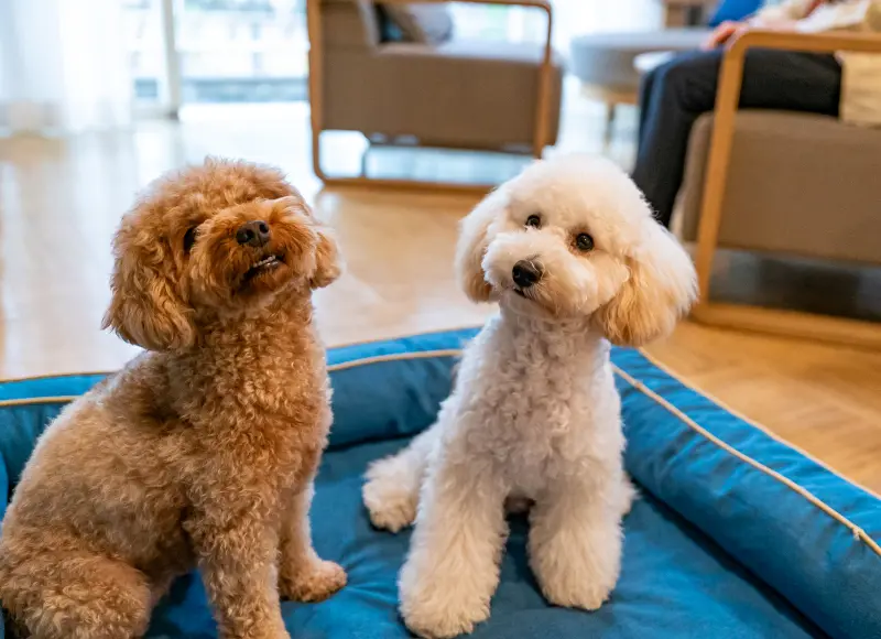 ドッグフレンドリールームでくつろぐ愛犬